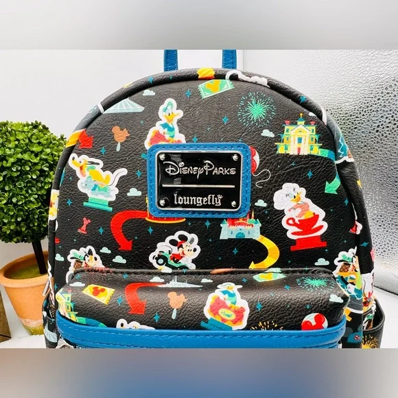 Loungefly Disney Parks Disneyland Ride all over IconMini Backpack